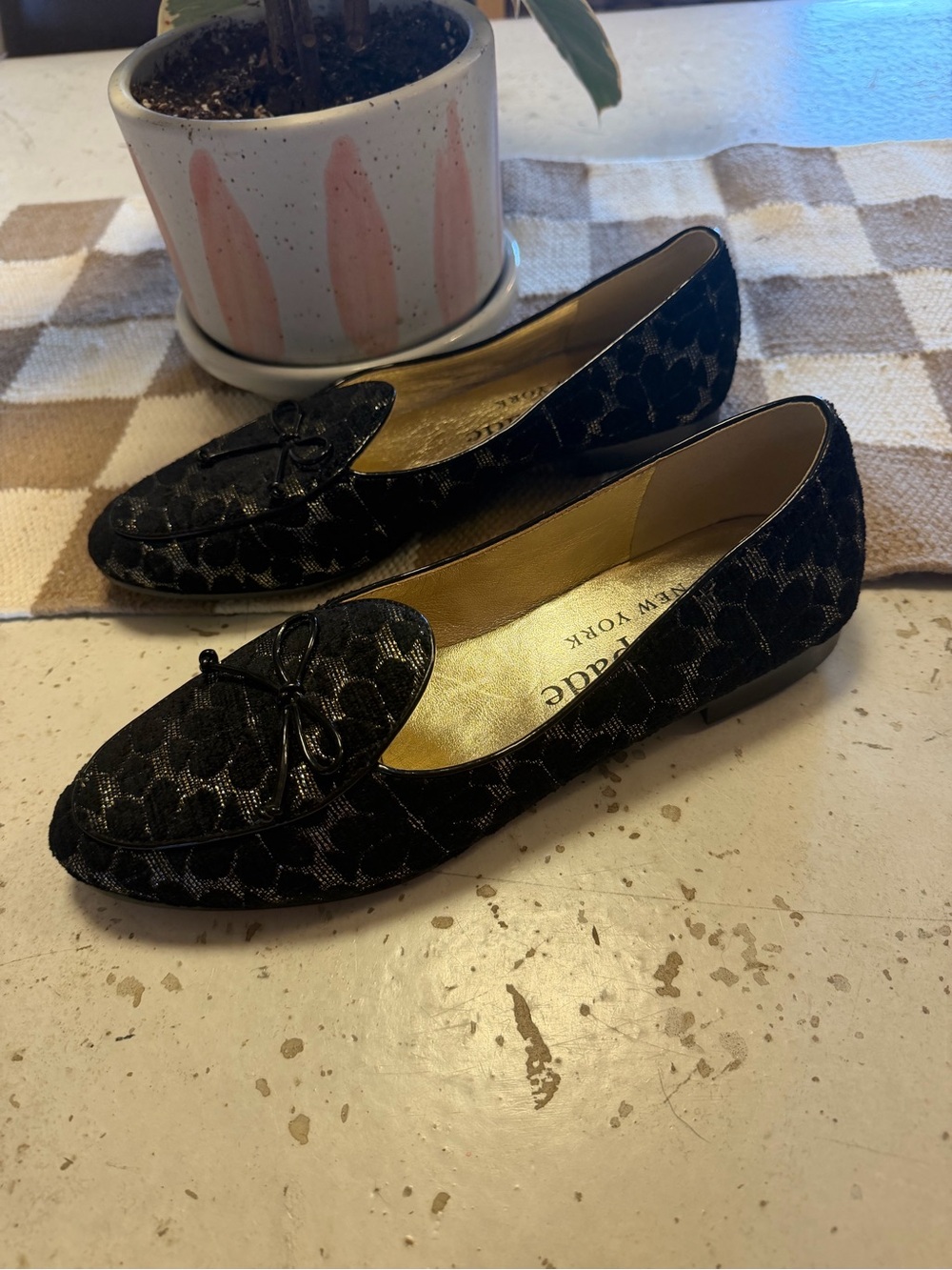 kate spade Black Floral Lace Loafers - Picture 3 of 5
